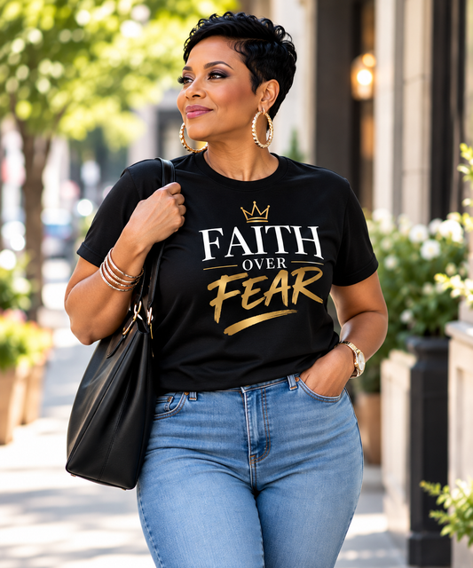 Faith Over Fear Christian T-Shirt – Psalm 118:6