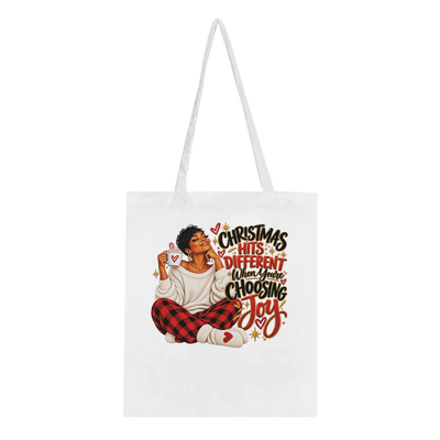 Christmas Hits Different Choosing Joy Tote Bag – Christian Christmas Gift