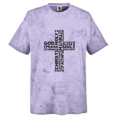 A Canvas of Faith: The Word Cloud Tie-Dye Tee