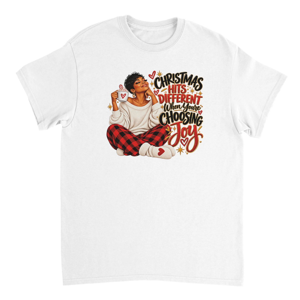 Christmas Hits Different When You're Choosing Joy T-shirt design