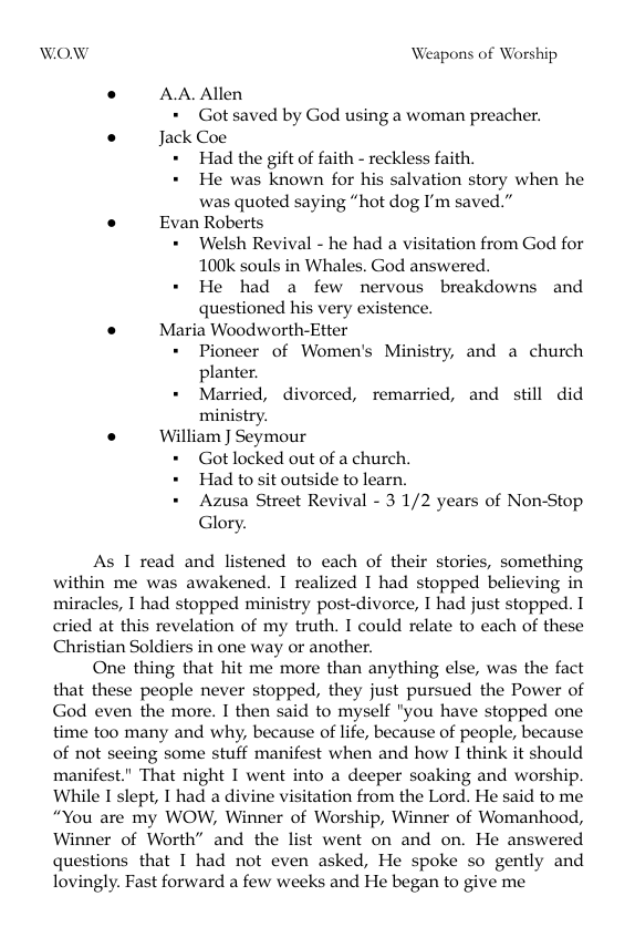 W.O.W. Weapons of Worship